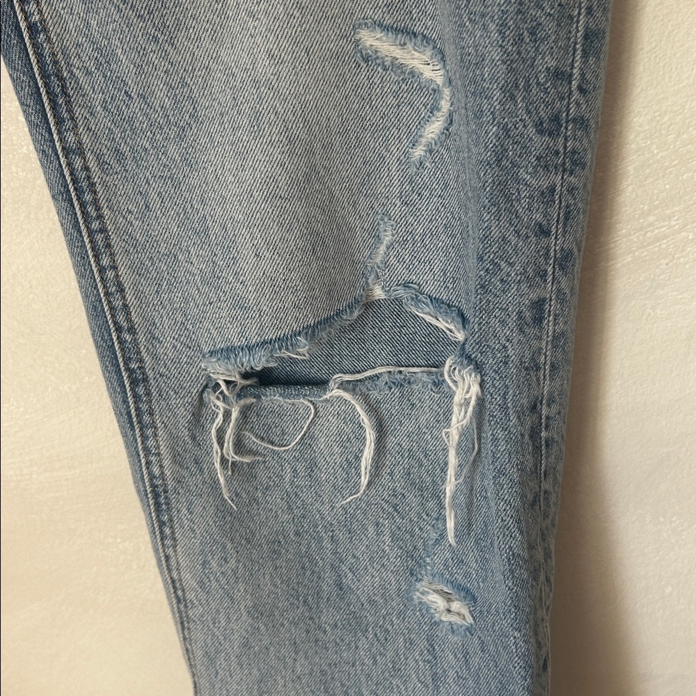 DENIM FORUM Sz 24L The Joni High Rise Loose Light  Wash Button Fly Jeans - Picture 7 of 9